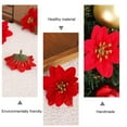 thumbnail image 5 of Glitter Poinsettia Christmas Artificial Flowers, Ongmies Artificial Christmas Flower - Realistic Simulation Decoration for Holiday Decor, Christmas Decorations Indoor, 5 of 6