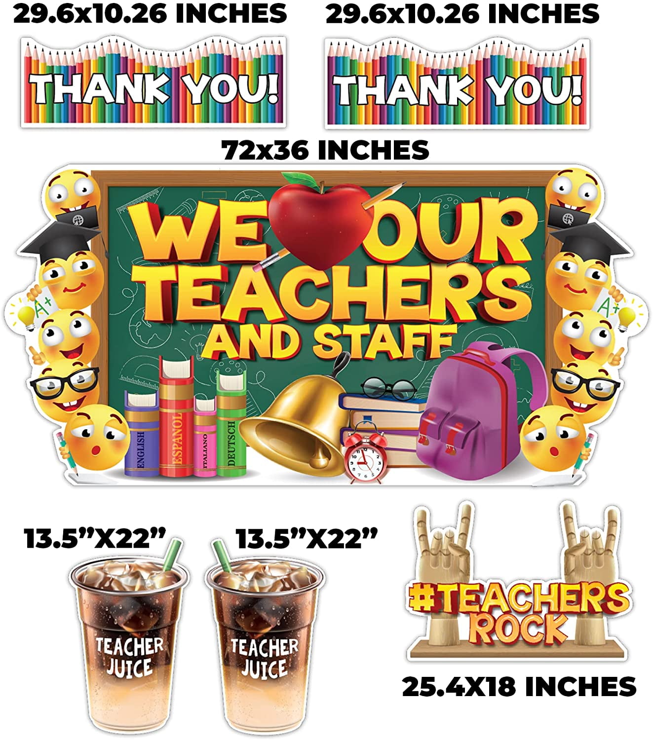 Victory Store We Love Our Teachers and Staff Appreciation Yard Sign Gift Set 23556