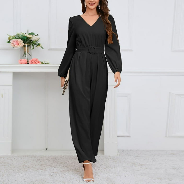 Vertical stripes sexy V-neck bow long sleeve jumpsuit Vertical stripes sexy V-neck bow long sleeve jumpsuit