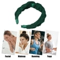 thumbnail image 6 of Unique Bargains 1Pc Cute Makeup Headband Puffy Spa Fabric Green Headband for Washing Face, 6 of 7