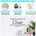 thumbnail image 5 of Frases para Decorar Pared En Español, Dios Biblicos Calcomanias Quote Home Art Decor Vinyl Sticker Spain Todo Lo Puedo En Cristo Que Me Fortalece 56X37cm JAMW Sencillez, 5 of 5