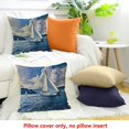 thumbnail image 4 of YILUYINQING Sailboat Ocean Mountains Throw Pillow Cover For Sofa 24x24in, 4 of 5