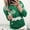 Green, variant on Women's Soft Comfy Christmas Sweater Snowflake Reindeer Knitwear Long Sleeve Knit Pullover Crew Neck Tunic Tops