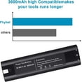 thumbnail image 6 of 2Pack 3.6Ah Ni-MH Battery Compatible with Makita 9.6V 9000 9001 9002 9033 9600 193890-9 192696-2 632007-4, 6 of 10