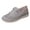 Gray, variant on Walking Shoes for Women Boho Print Hollow out Lace up Flat Shoes 2026 Fashion Round Toe Wide Width Oxfords Black Size 7.5