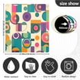 thumbnail image 5 of Yayeee Magnetic Dishwasher Cover for The Front Decoration Home Kitchen Machine Sticker Protector, Purple Geometric, 5 of 6