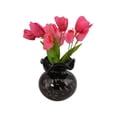 thumbnail image 2 of 5" Black and Gold Speckled Hand Blown Vase, 2 of 4