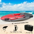 thumbnail image 3 of Inflatable Kayak 1 Person Adult Canoe with Adjustable Seat, Aluminum Oars & Hand Pump, Red, 3 of 6
