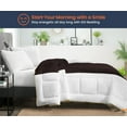 thumbnail image 2 of SGI Oversized Queen Contrast Comforter Set Microfiber Fill 3 Piece Chocolate, 2 of 5