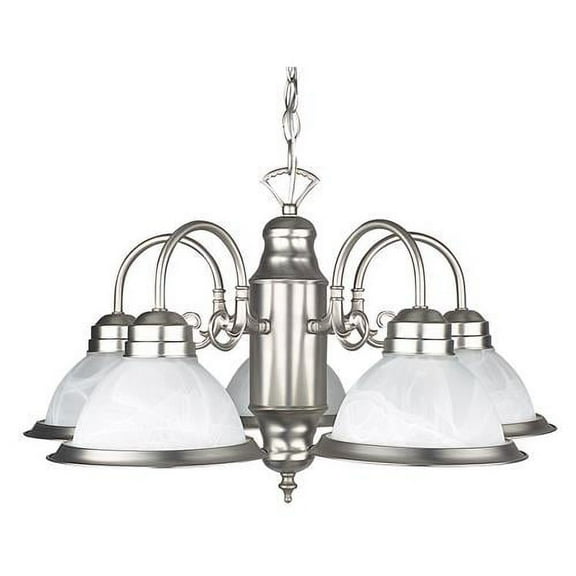 Luminance F6315-53 , 5-Light Down Chandelier-Satin Nickel
