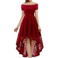 thumbnail image 1 of Dressystar Robe en Dentelle Épaules Dénudées Manches Courtes Robe de Cocktail Formelle, 1 of 6