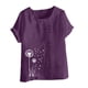thumbnail image 4 of Vestidos Casuales Para Mujer, Blusas De Mujer De Moda Blusa informal de lino con botones y manga corta estampada para mujer, 4 of 4