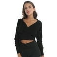 thumbnail image 1 of Alvivi Women Ballet Dance Warm-Up Cardigan Long Sleeve Knitted Wrap Tops Sweater, 1 of 7