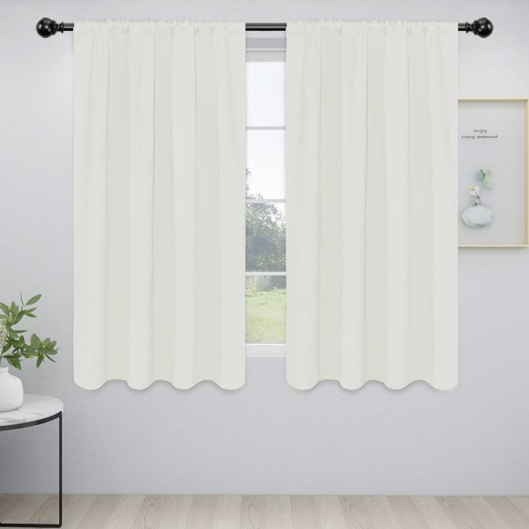 Cortinas Easy-Going 132x142 cm Marfil Opacas Térmicas 2 Paneles