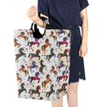 thumbnail image 4 of Yayeee Freestanding Laundry Hamper with Handle Collapsible Large Storage Basket for Clothes, Rainbow Stars Pattern, 4 of 7