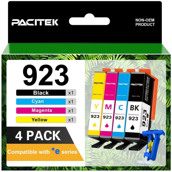 Cartuchos de tinta PACITEK 923XL de repuesto para HP 923 (paquete de 4)