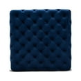 thumbnail image 3 of Baxton Studio Verene Glam and Luxe Royal Blue Velvet Fabric Upholstered Gold Finished Square Cocktail Ottoman, 3 of 6