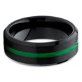 thumbnail image 2 of Green Wedding Ring,8mm Wedding Ring,Tungsten Wedding Ring,Engagement Ring,Man's Ring,Black, 2 of 4