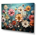 thumbnail image 2 of Designart "Cubist Collage Of Zinnias Blossoms I" Zinnias Canvas Art Print, 2 of 7