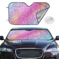 thumbnail image 2 of Kdxio Fun Rainbow Pink Print Windshield Sun Shade,UV Rays and Sun Heat Protection,Sunshade for Car Windshield,Car Shade Front Windshield - Medium, 2 of 6