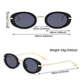 thumbnail image 3 of for Women & Men Retro Vintage Y2K Small Oval Sunglasses Hip Hop Sun Glasses UV400 Shades Punk Eyewear LEOPARD-TEA, 3 of 8