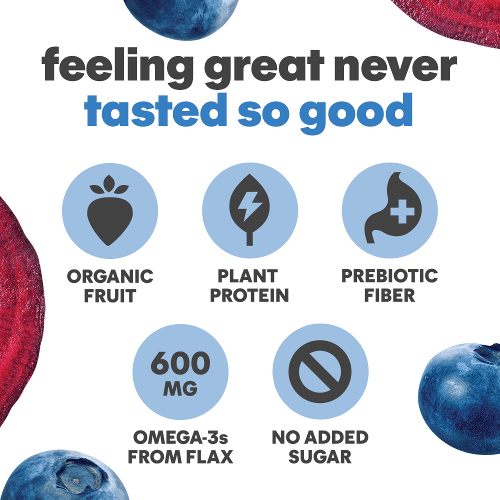 Noka Organic Blueberry Beet Smoothie, 4.22 oz Fruit Pouches, 12 Count Smoothie Drinks