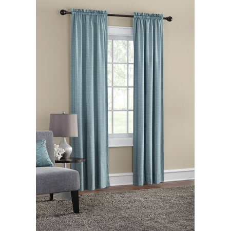 Mainstays Room Darkening Threaded Print Curtain Panel Pair