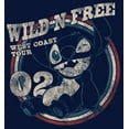 thumbnail image 2 of Boy's Lilo & Stitch Distressed Wild and Free Tour  Graphic Tee Navy Blue X Small, 2 of 4