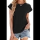 thumbnail image 2 of Camisetas de Entrenamiento de Verano para Mujer, Color Negro, Talla M, 2 of 10