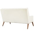 thumbnail image 2 of Loveseat Sofa Couch, Ivory White, Velvet, Living Kitchen Cafe Bistro Hospitality Restaurant, Modern Contemporary Boutique HB33048, 2 of 4