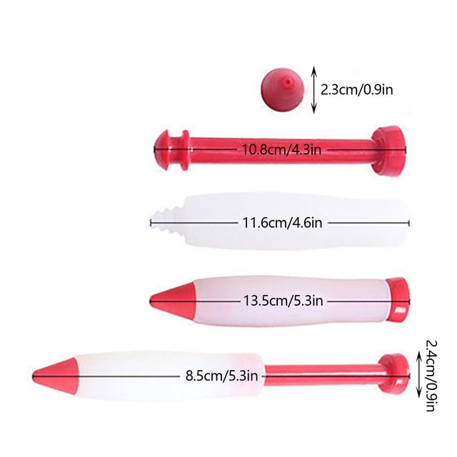 2Pc Silicone Fudge Cake Pen Icing Writing Syringe Baking Decoration Diy Tool
