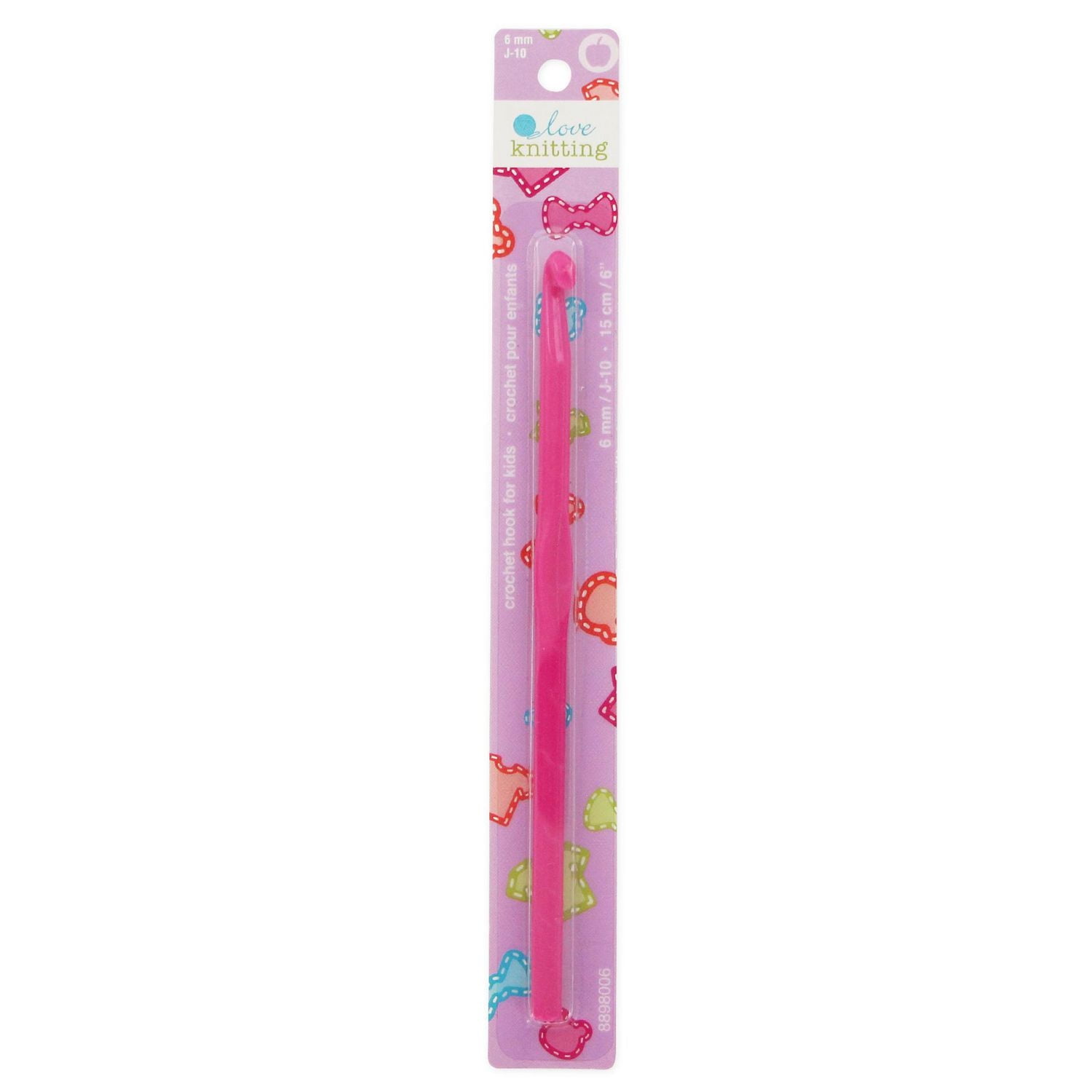 Love Knitting Crochet Hook for Kids – 6 mm, Easy‑Grip Handle