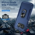 thumbnail image 5 of Decase for Google Pixel 9A Rugged Case with Ring Holder, Shockproof Phone Case Rugged Heavy Duty Cool Cover,Military Grade Drop Protection,Kickstand Cover for Google Pixel 9A,Blue, 5 of 10
