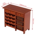 thumbnail image 3 of Detailed 1/12 Doll House Furniture Wooden Wine Display Cabinet Figurine For Miniature Kitchen Decoration Collection, 3 of 9