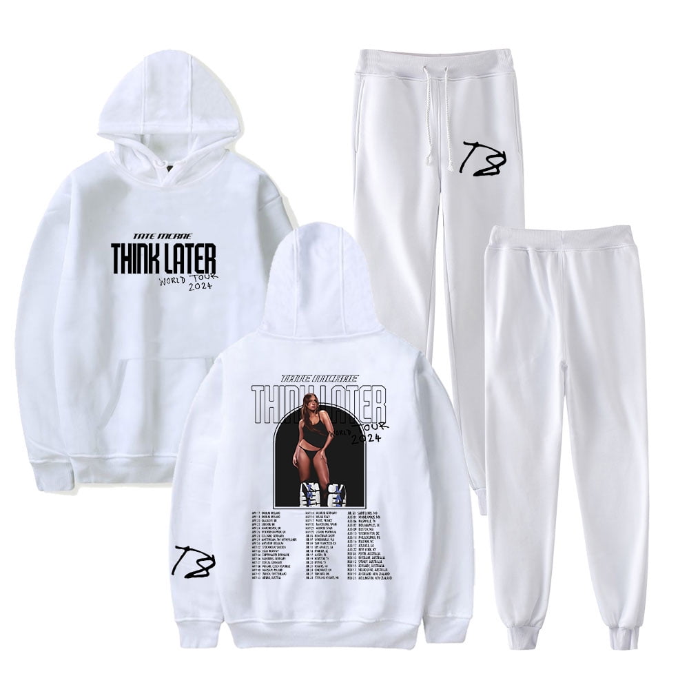 Tate McRae Think Later World Tour 2024 Merch Hoodie Jogger Pants