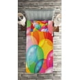thumbnail image 2 of Ambesonne Cartoon Quilted Coverlet 2 Pcs, Balloons Fun, Twin Size, Multicolor, 2 of 2