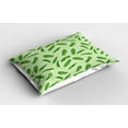 thumbnail image 2 of Ambesonne Jungle Pillow Sham 2 Pack, Oceanic Climate Palms, 30"x20", Fern and Pale Green, 2 of 3