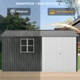 thumbnail image 6 of NETAJE 8'x12' Outdoor Storage Garden Shed with Window, Lockable Doors and Air Vent for Backyard Garden Patio Lawn, Black, 6 of 7