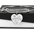 thumbnail image 3 of My Beautiful Wife - Gift For Her, Wife Gift - Heart Bangle Bracelet (Personalized Engraving Option), 3 of 5