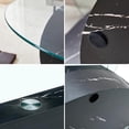 thumbnail image 6 of Glass Coffee Tables for Living Room Round Coffee Tables Black Marble Pattern Circle Coffee Table for Small Space Home Office,Oval Countertop, 6 of 10