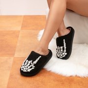 BERANMEY Halloween Slippers for Women Perfect Soft Plush Comfy Warm Slip-On Cute Womens Slippers Indoor Fluffy House Slippers for Women and Men Non-slip Fuzzy Flat Slides