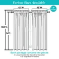 thumbnail image 3 of Patin Black Sheer Curtains for Living Room 54 Inch Length 2 Pcs, Window Curtains Voile Breathable Solid Color, Rod Pockets Bedroom Curtain Drapes for Bathroom Dining Room, Each Panel 42" W x 54" L, 3 of 9