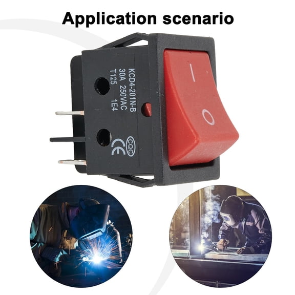 Welding Machine Power Switch 30A 250Vac Electric Heater Switch 4Pin Waterproof On/Off Seal Switch Boat Marine Car Rocker Switch