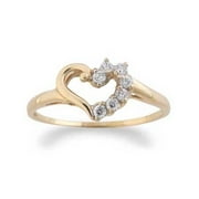 Cubic Zirconia Heart Ring