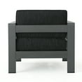 thumbnail image 6 of Noble House Cape Coral Outdoor Grey Aluminum 3 Pc Chat Set w/ Grey Cushions, 6 of 13