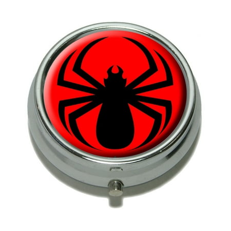 - Spider Black on Red - Spiderman Pill Box