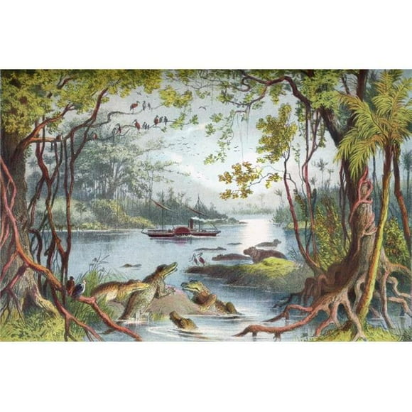Design Pics David Livingstones Ship The Ma-Robert On The Zambezi River Africa During His Zambezi Expedition in The 19th Century From The Life & Explorations of Dr. Livingstone Published C.1875