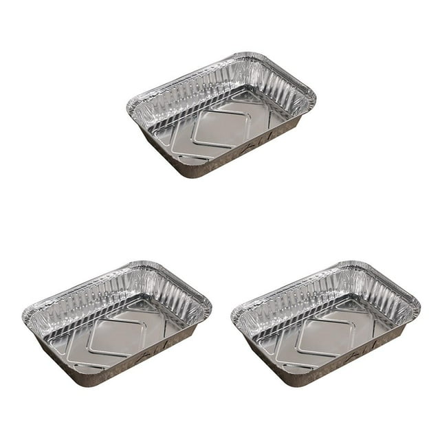 Billuyoard Paquete de 10 sartenes de papel de aluminio, recipientes para llevar, recipiente de comida de gran capacidad, para hornear, Type1 NO1