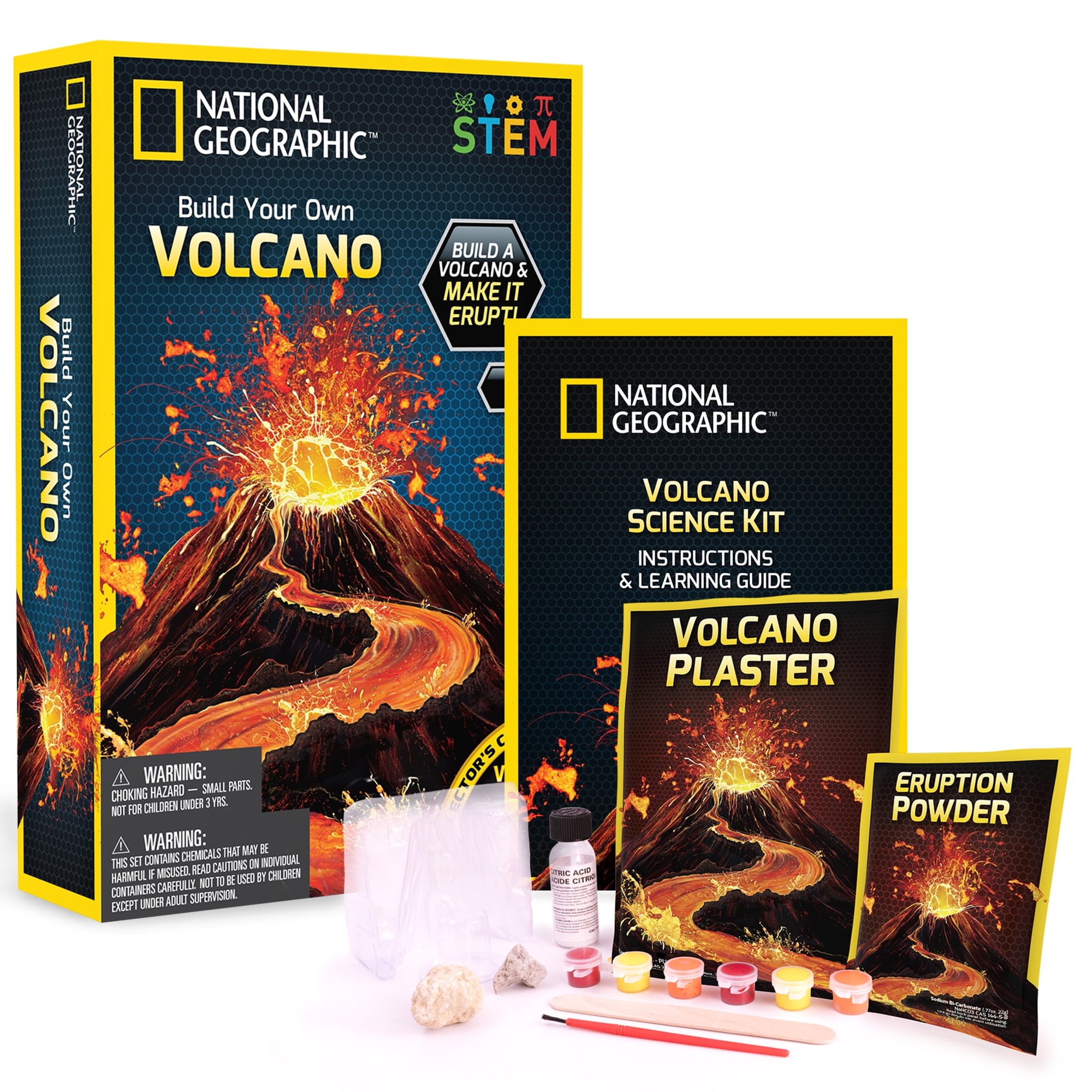 National Geographic Build Your Own Volcano Kit STEM Toy Age 8+ 