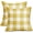 Yellow, variant on Yellow and White Buffalo Plaid Pillow Covers 16x16 Set of 2 Check Pattern Print Decorative Outdoor Pillowcases Holiday Farmhouse Christmas Checked Throw Cushion Case Couch Sofa Bed Decor